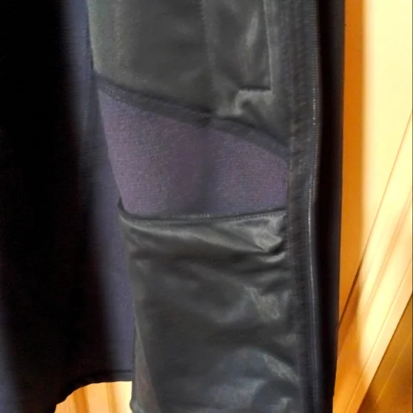 All In Motion Woven Fleece Jacket BLUE Stretch Water Repellant Thumb Holes Sz L - Picture 7 of 9